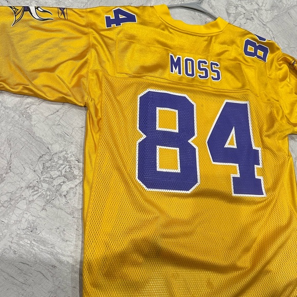 Minnesota Vikings Gold Moss Jersey - Picture 1 of 5